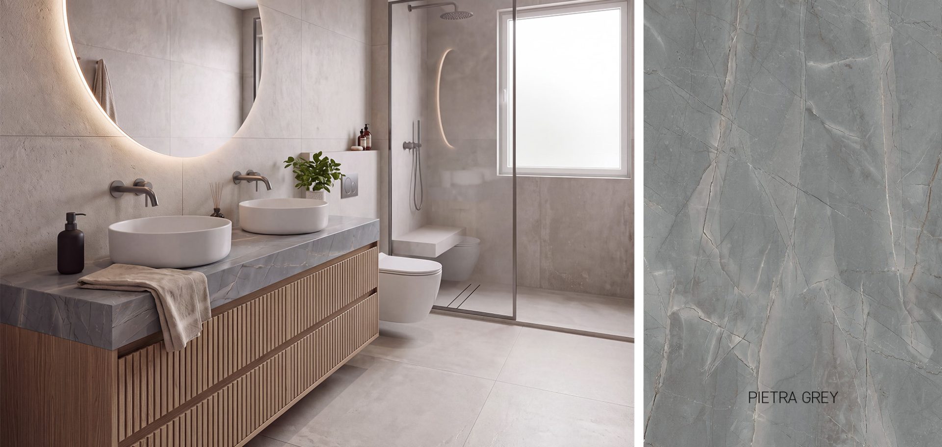 Top cucina effetto pietra Iconic Compact Pietra Grey